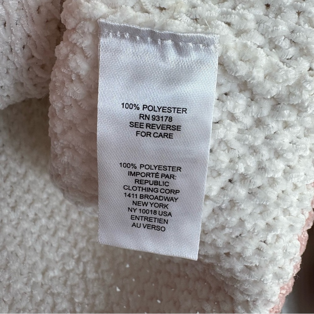 T TAHARI Chenille Color-Block Sweater in Ivory/Blush Size MED  — NEW WITH TAG!!! - Picture 7 of 7